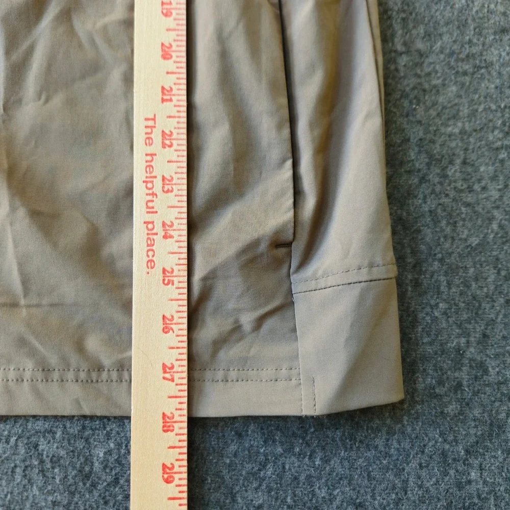 LEG3ND Tan Full Zip Performance Jacket Sz L Packable Windbreaker Running Stretch